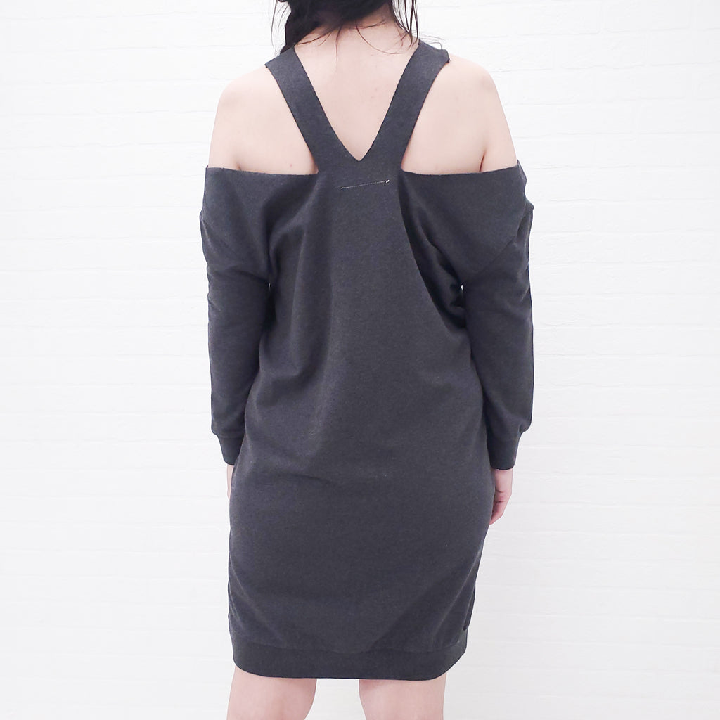 MM6 MAISON MARGIELA GREY TUNIC WITH CUTOUT DETAIL - SIZE M