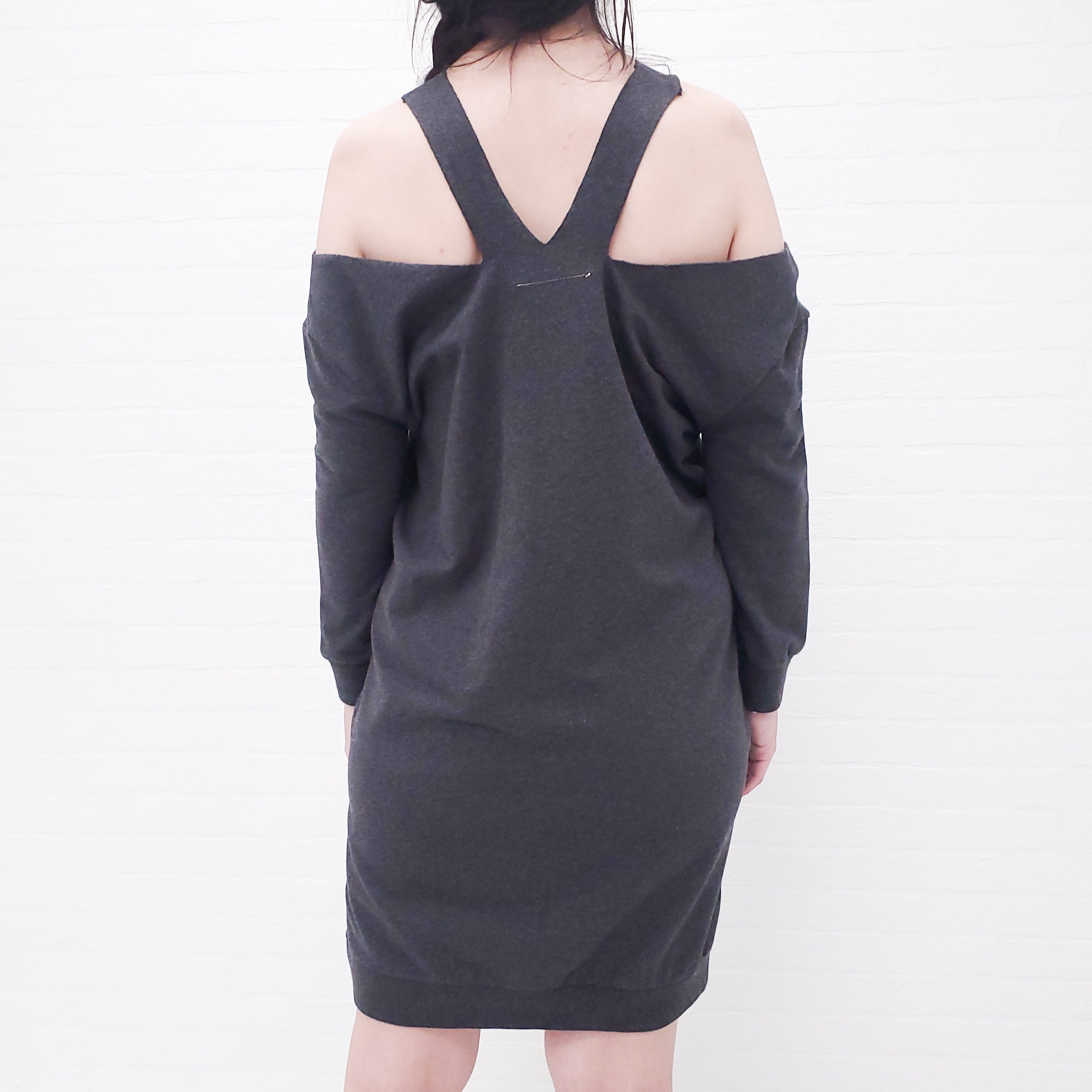 MM6 MAISON MARGIELA GREY TUNIC WITH CUTOUT DETAIL - SIZE M