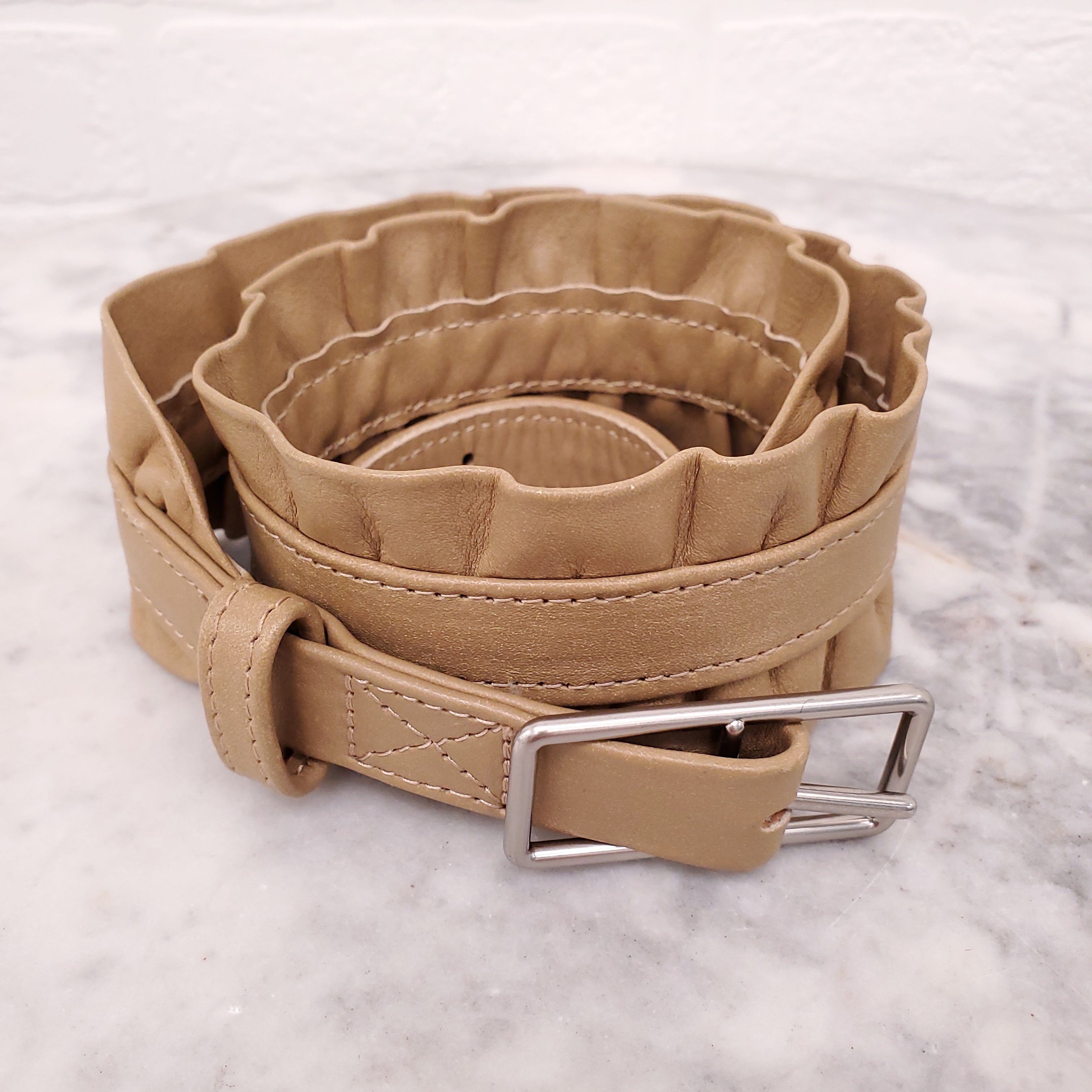 3.1 PHILLIP LIM BEIGE WAIST BELT - SIZE S