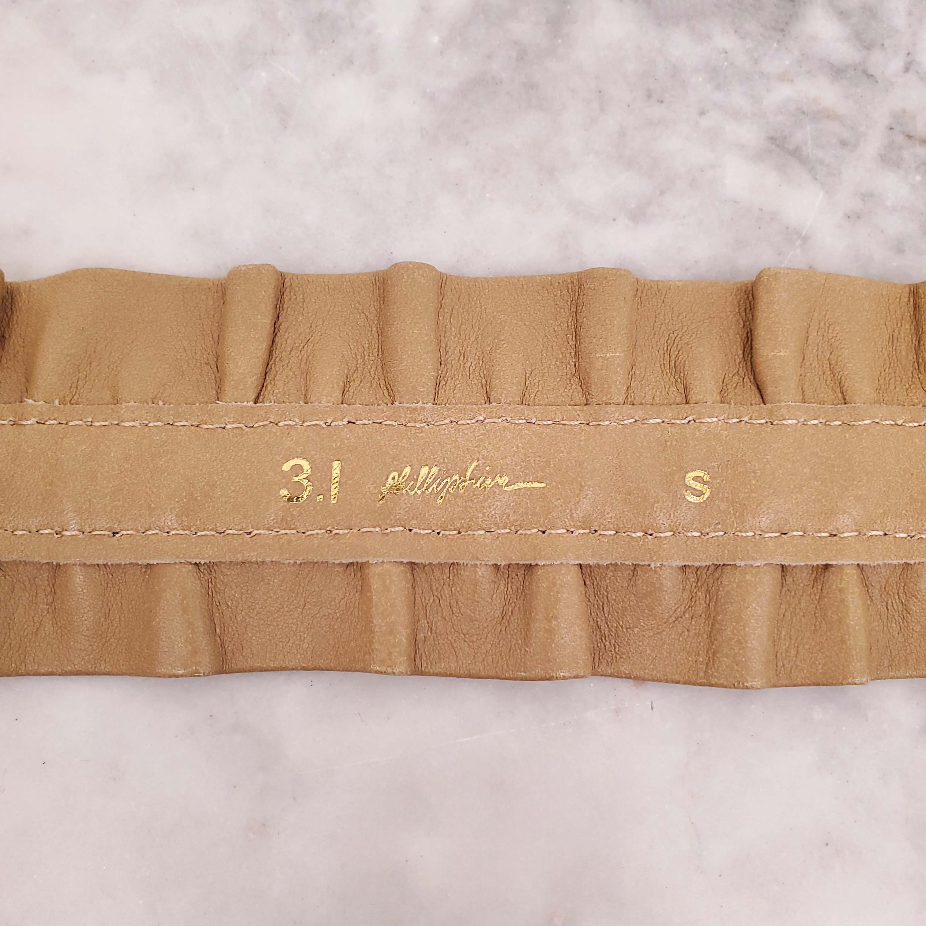 3.1 PHILLIP LIM BEIGE WAIST BELT - SIZE S