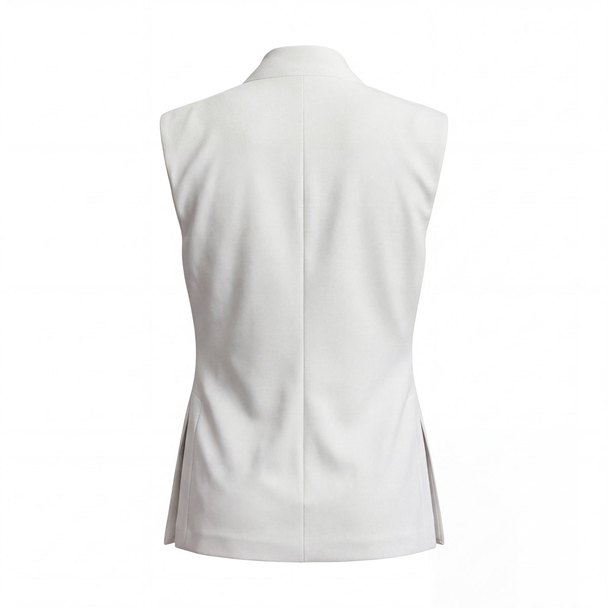 3.1 PHILLIP WHITE COTTON BLAZER VEST - SIZE M