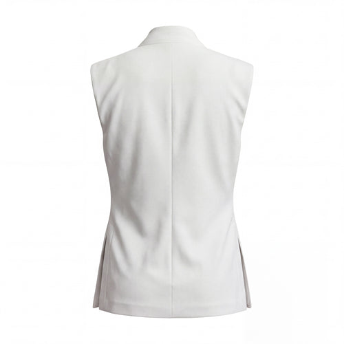 3.1 PHILLIP WHITE COTTON BLAZER VEST - SIZE M