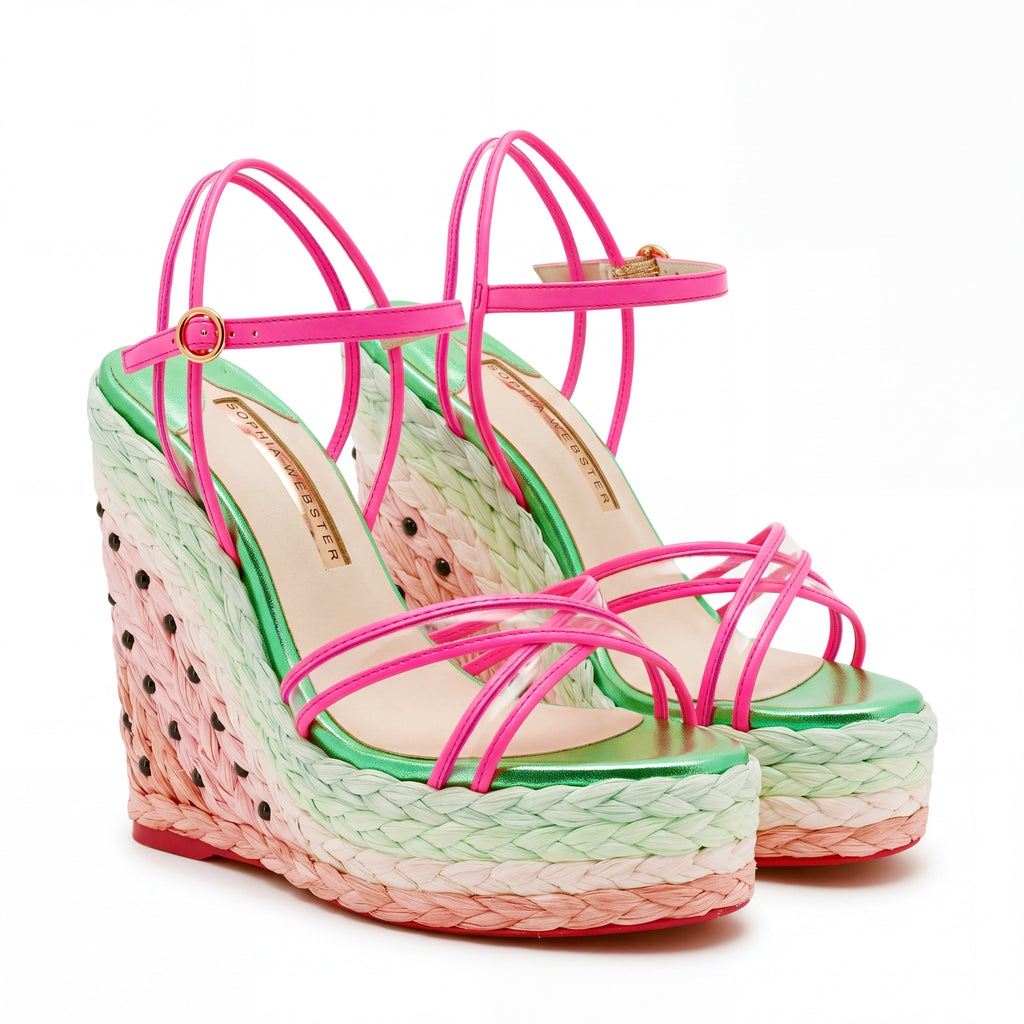 SOPHIA WEBSTER WATERMELON WEDGES - SIZE 40