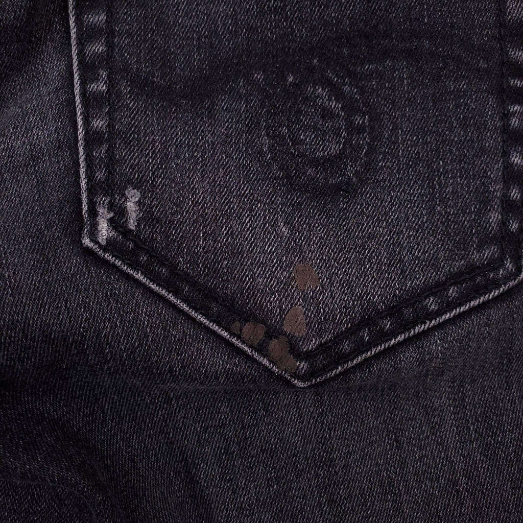 R13 BLACK ‘ALISON CROP’ JEANS IN 'COAL’ - SIZE 25