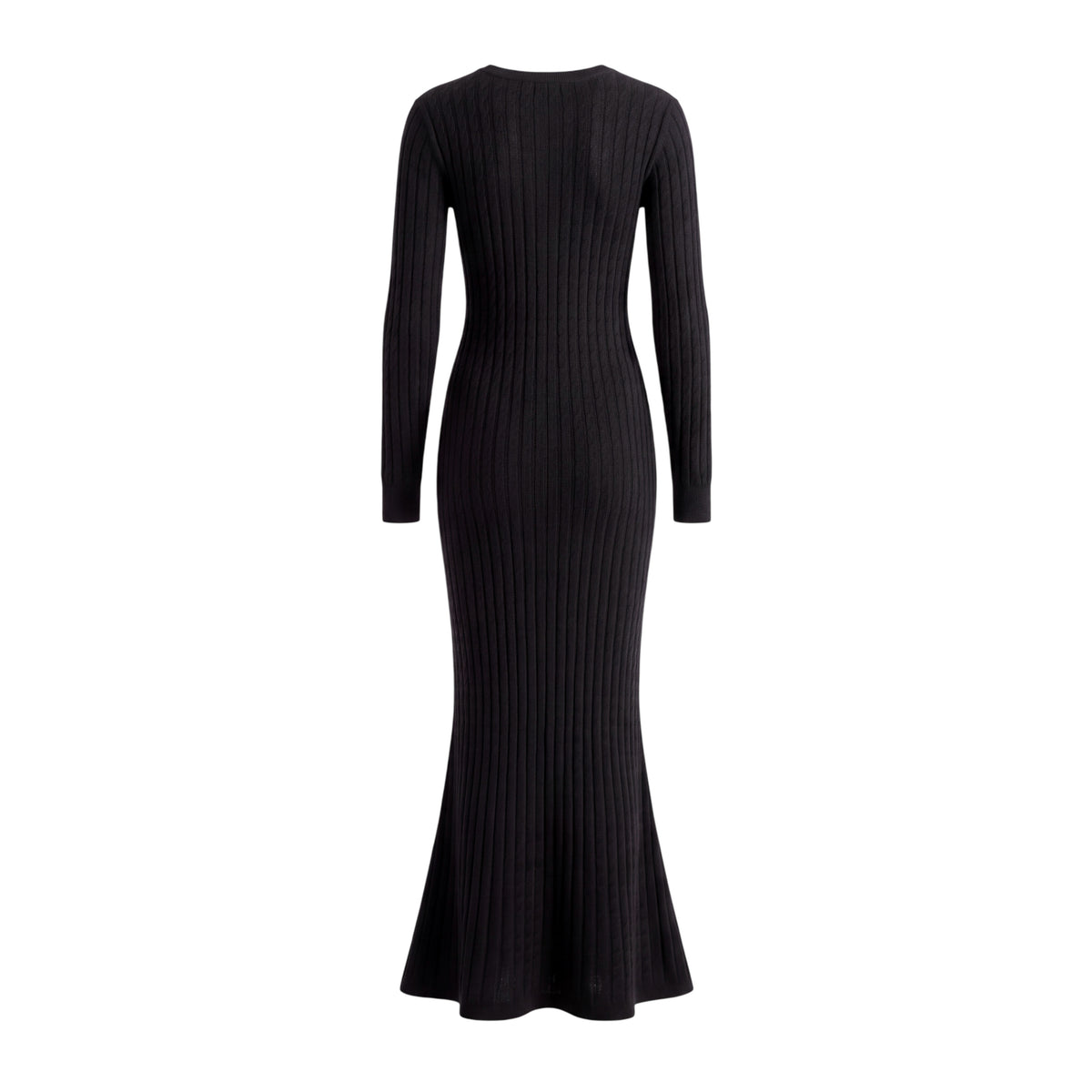 TOTÊME LONG SLEEVE RIBBED MAXI DRESS - SIZE L