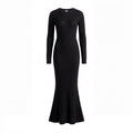 TOTÊME LONG SLEEVE RIBBED MAXI DRESS - SIZE L