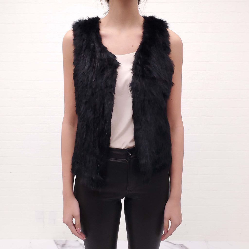 525 AMERICA RABBIT FUR VEST - SIZE M