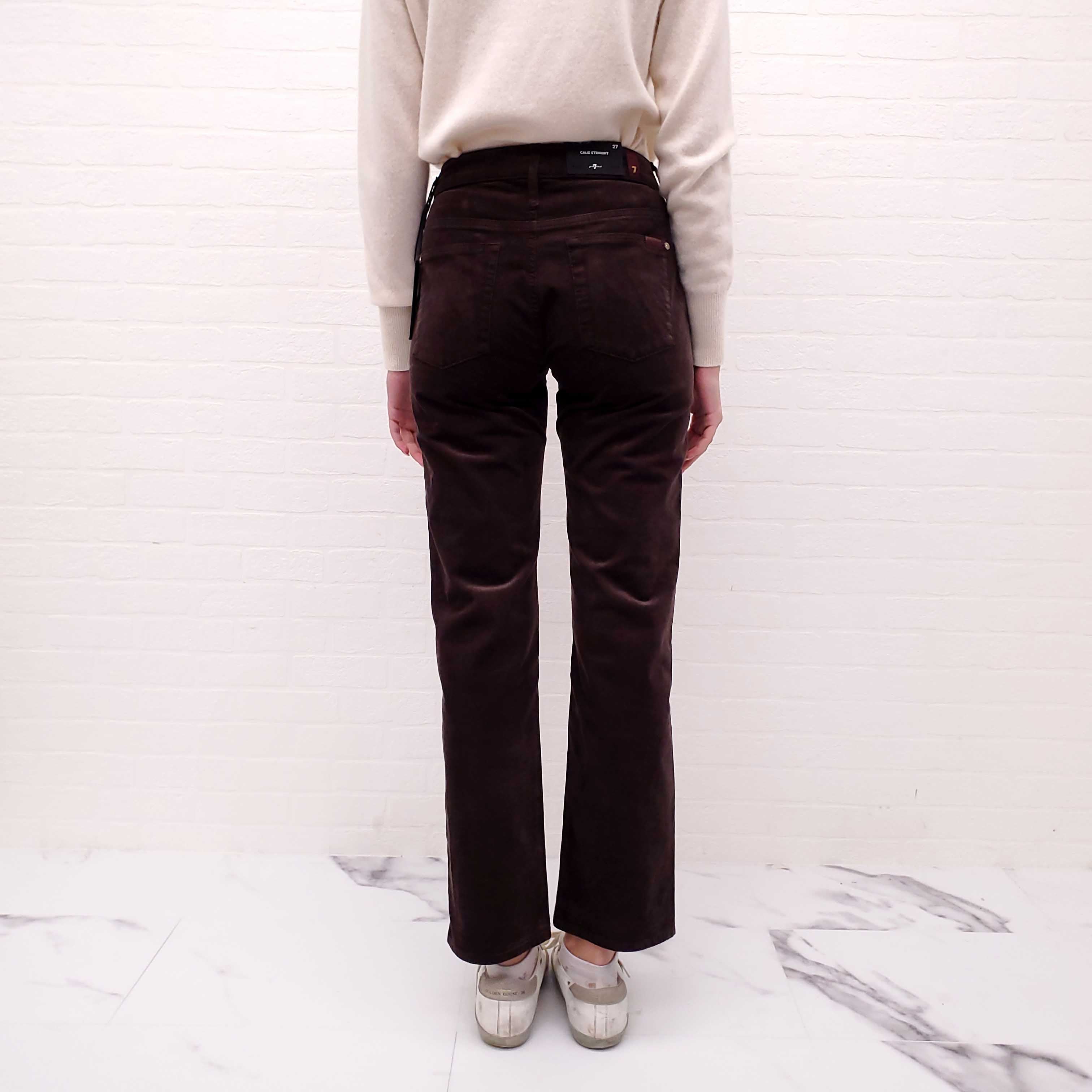7 FOR ALL MANKIND BROWN CORDUROY PANTS - SIZE 27
