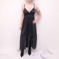 A.L.C. BLACK PLUNGE DRESS - SIZE 6