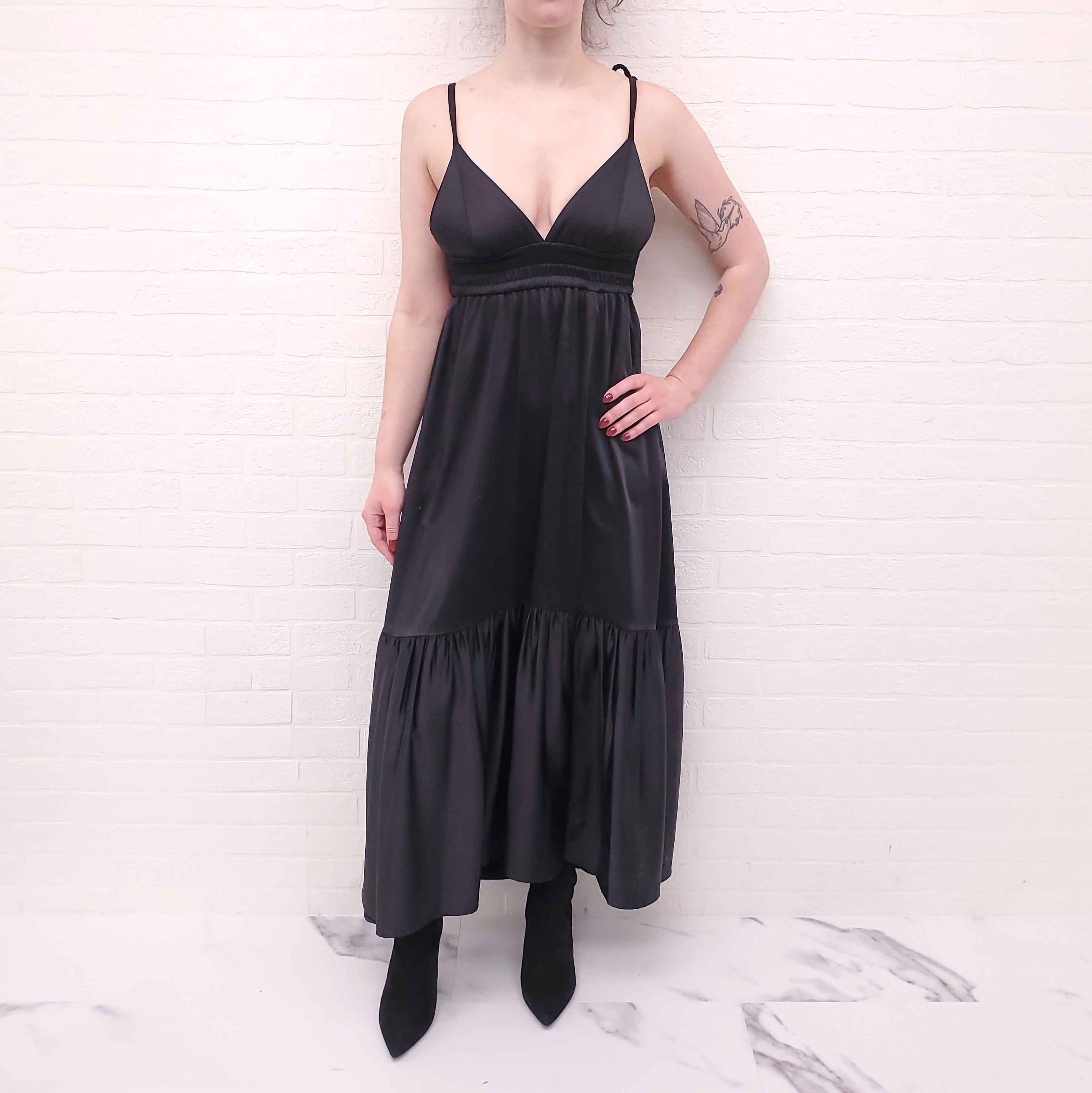 A.L.C. BLACK PLUNGE DRESS - SIZE 6