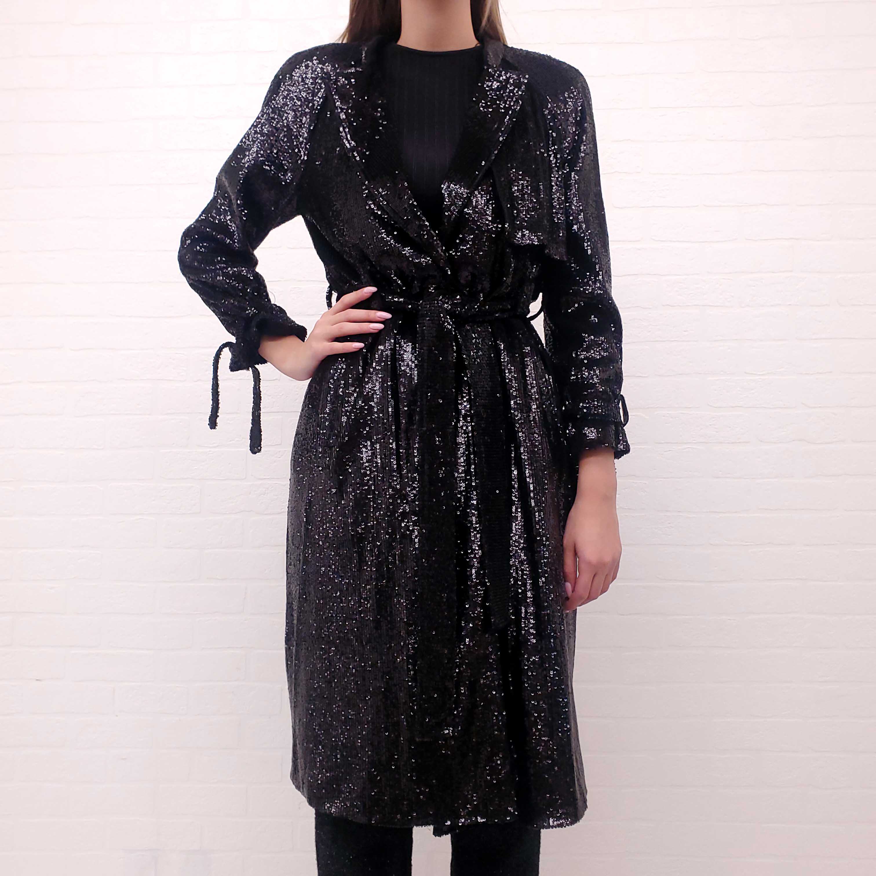 A.L.C. BLACK SEQUIN DRESS - SIZE 4