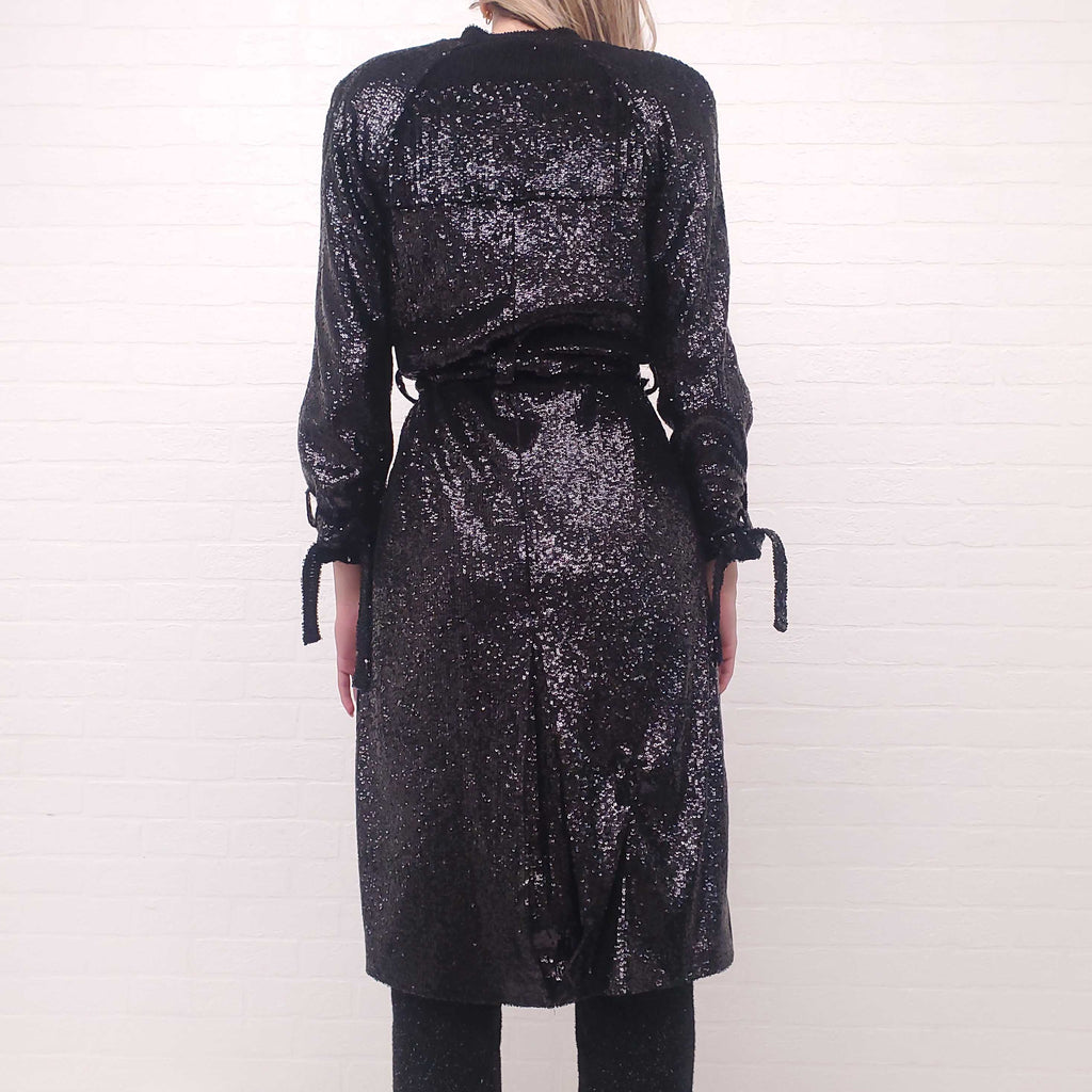 A.L.C. BLACK SEQUIN DRESS - SIZE 4