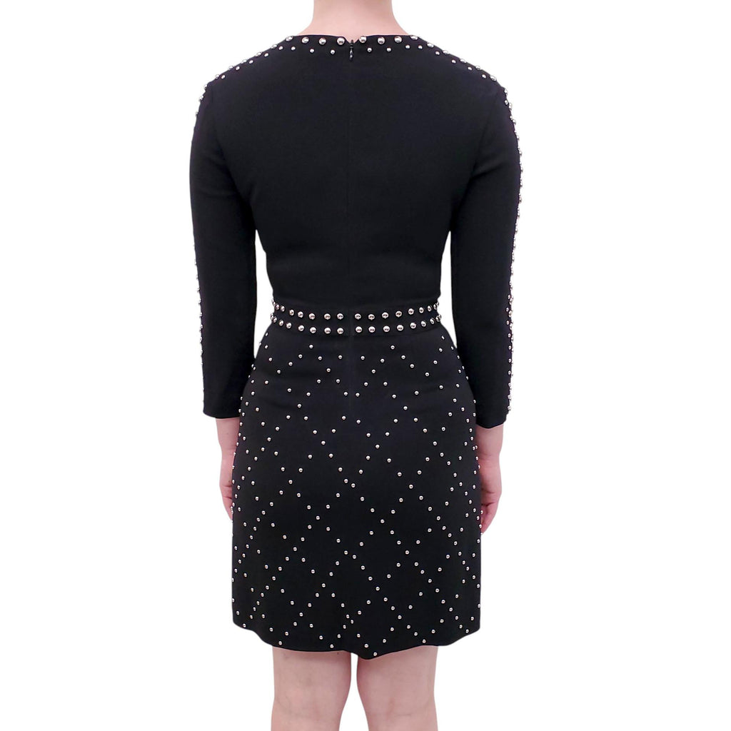 A.L.C. BLACK CUT OUT STUDDED DRESS - SIZE 0