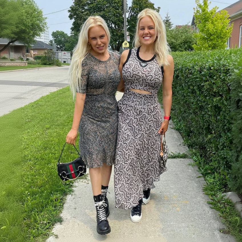 A.L.C. PAISLEY PATTERNED DRESS WITH CUTOUT DETAIL - SIZE 8