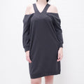 MM6 MAISON MARGIELA GREY TUNIC WITH CUTOUT DETAIL - SIZE M