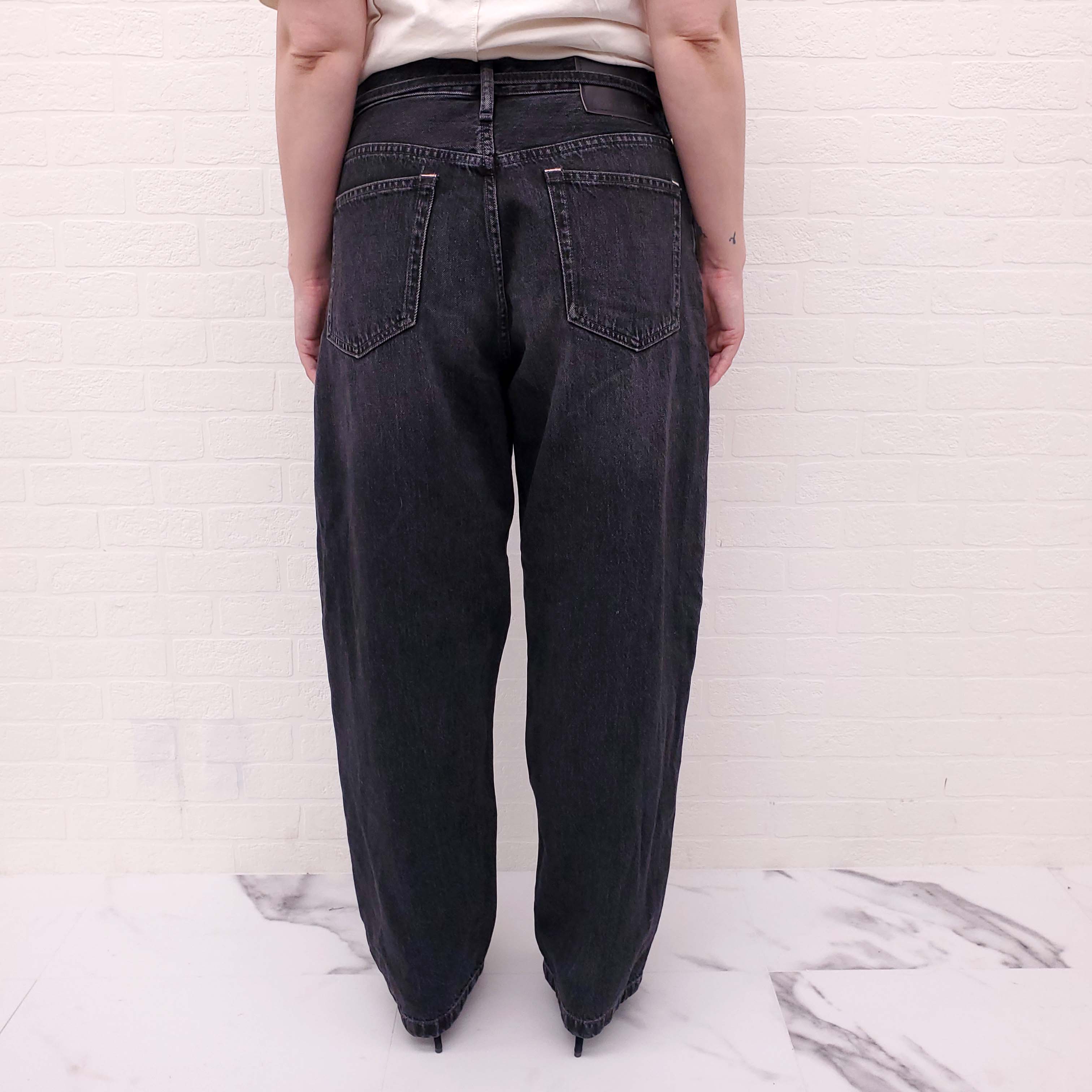 ACNE GREY JEANS WITH TIE DETAIL - SIZE EU 31