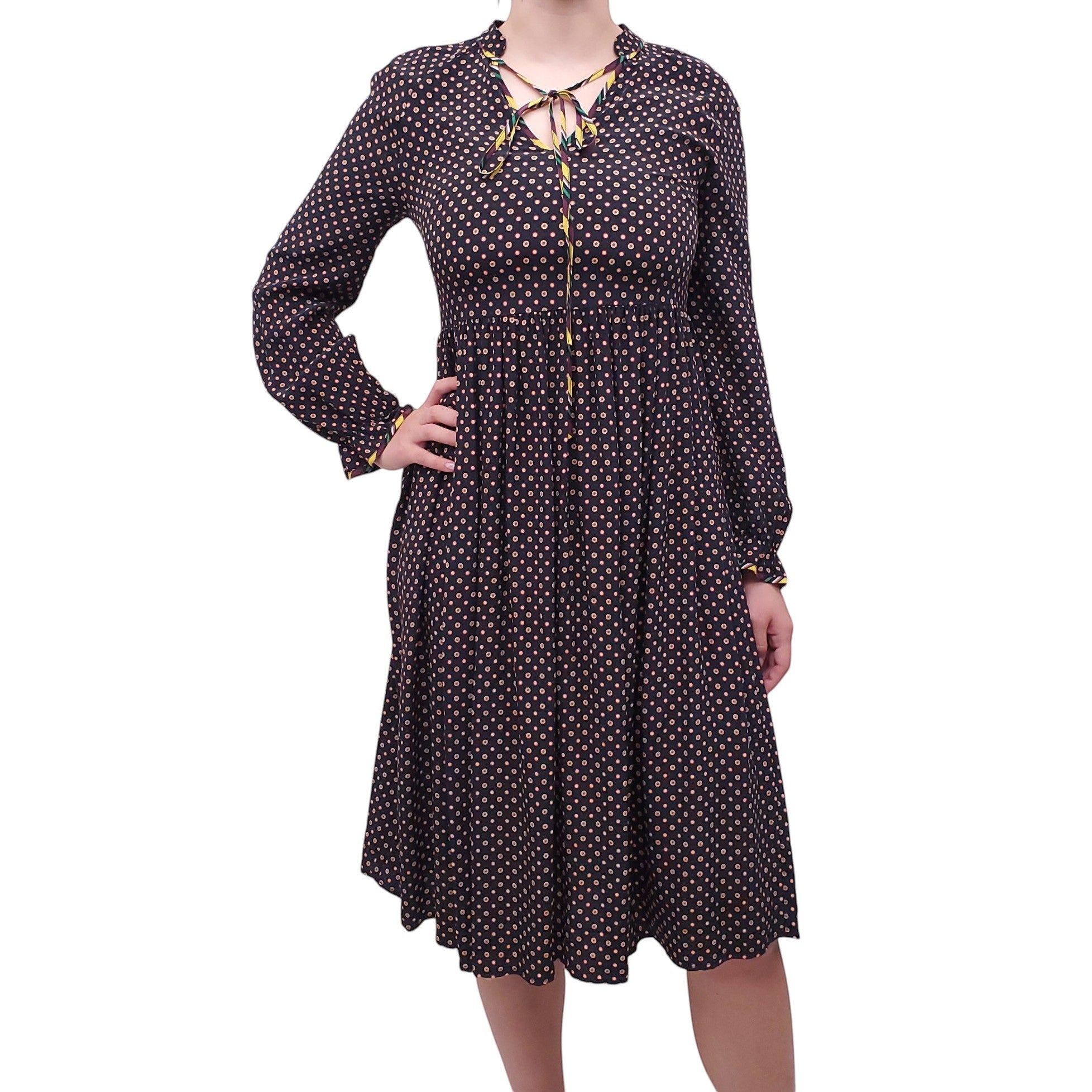 OPENING CEREMONY OVERSIZED PATTERNED LONG SLEEVE DRESS - SIZE 0
