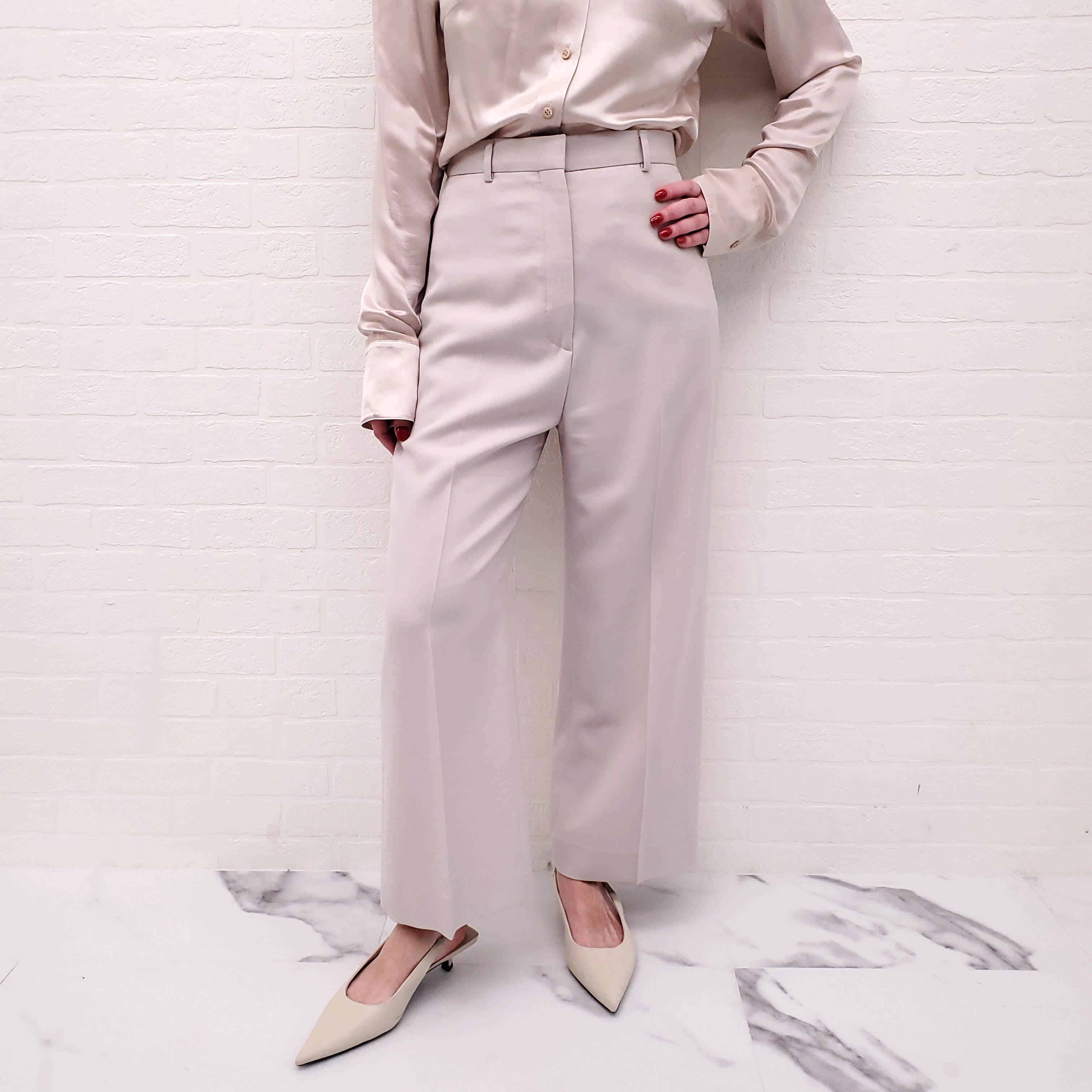 ACNE STUDIOS DOVE GREY TROUSERS - SIZE 38