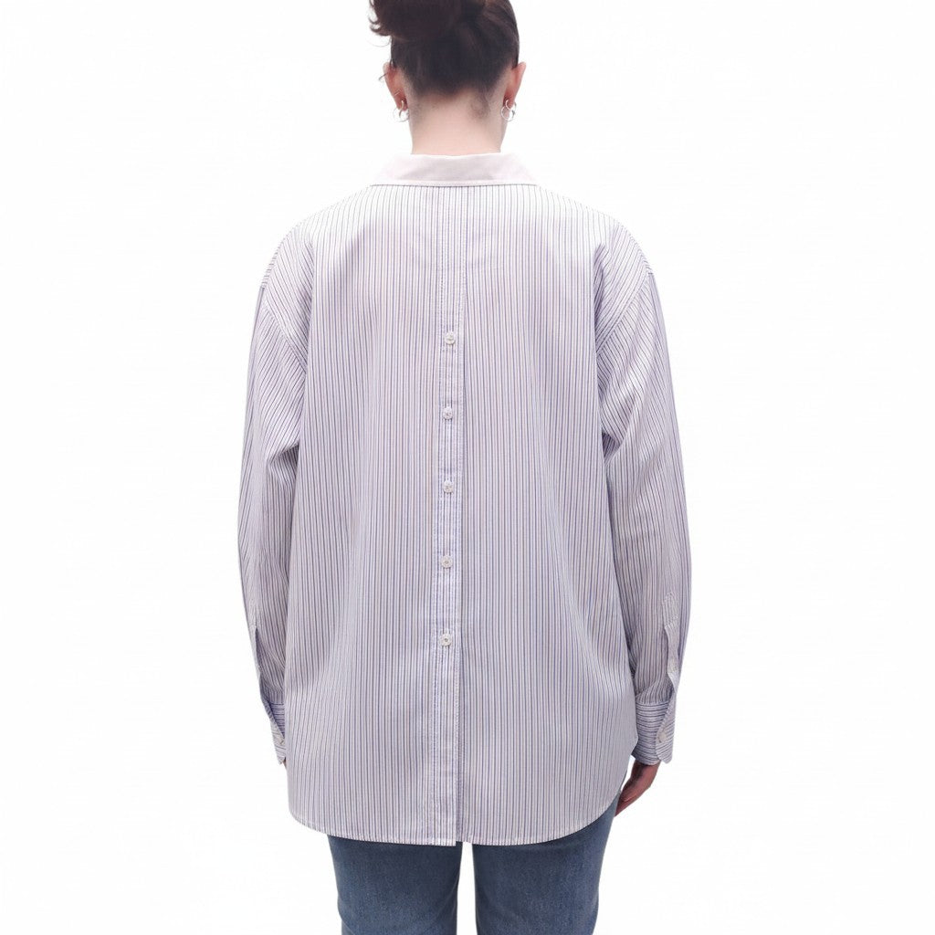 ACNE STUDIOS STRIPED LOGO SHIRT - SIZE 38