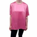 ADAM LIPPES PINK SATIN BLOUSE - SIZE 12