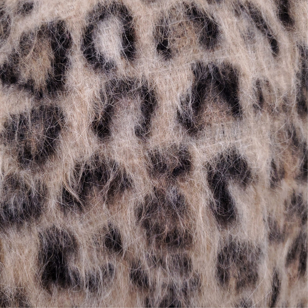 AGNONA WOOL AND ALPHACA LEOPARD COAT - SIZE 38