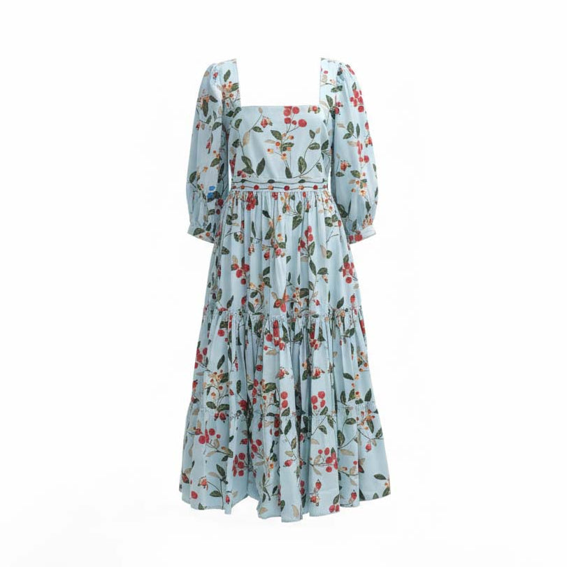 AGUA BY AGUA BENDITA BLUE 'MIEL FRUTAL' DRESS - SIZE L