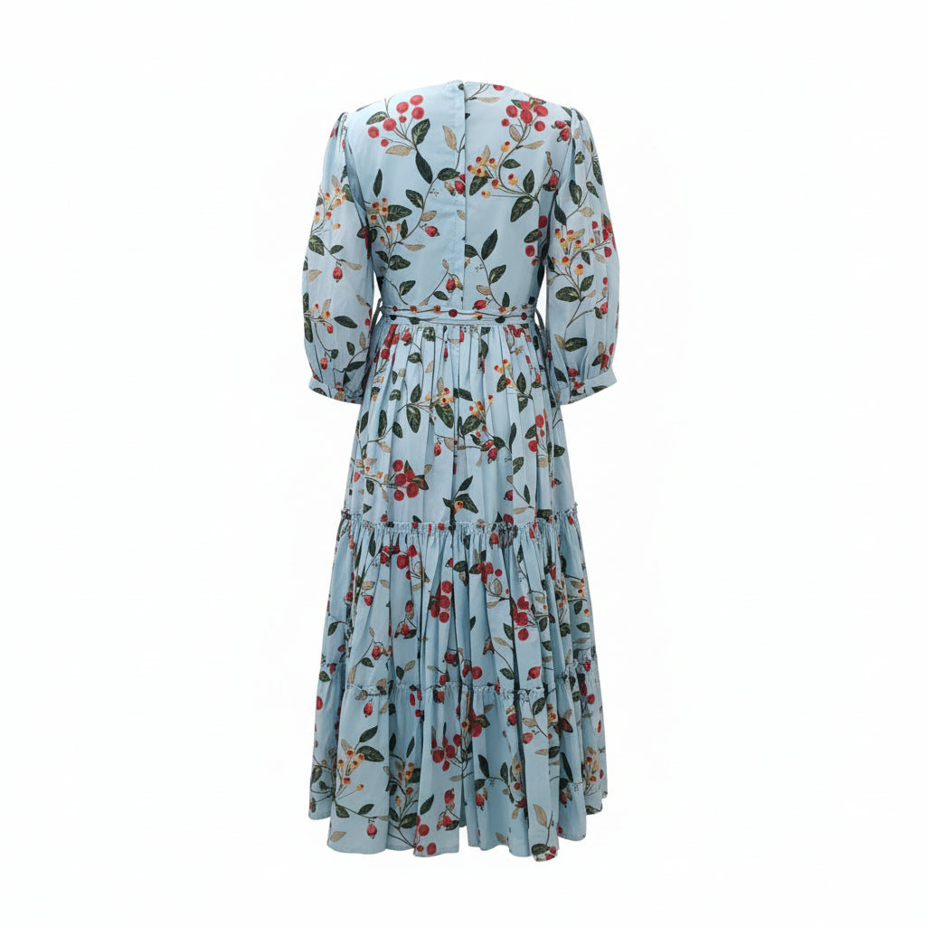 AGUA BY AGUA BENDITA BLUE 'MIEL FRUTAL' DRESS - SIZE L