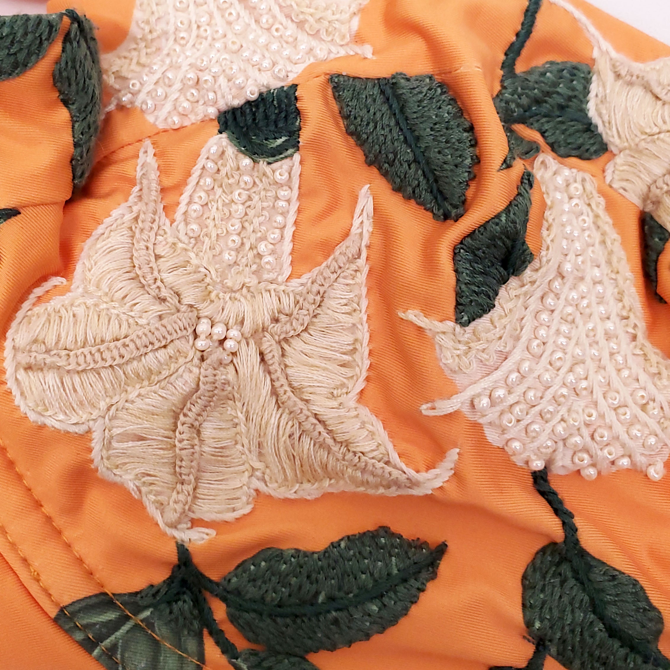 AGUA BY AGUA FLORAL EMBROIDERED BIKINI TOP - SIZE XL