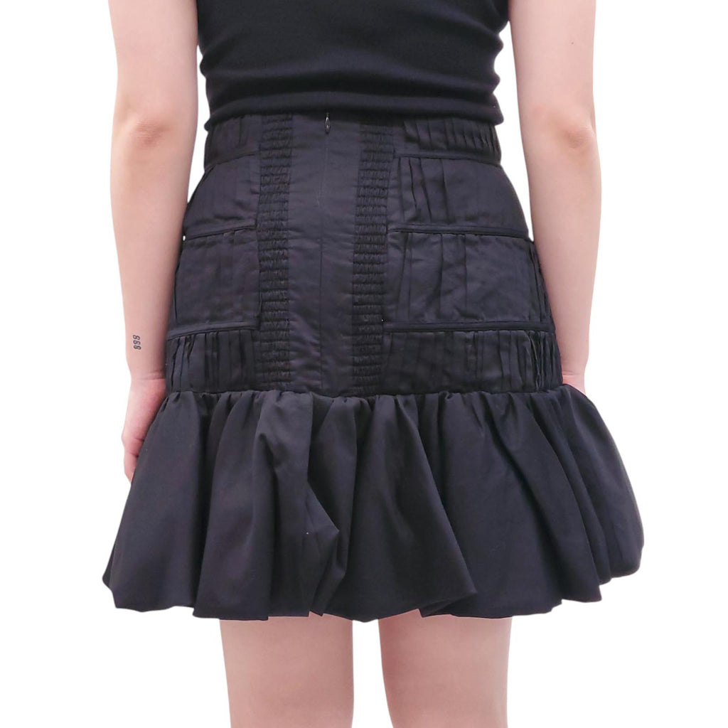 AJE BLACK 'LA VIE' BUBBLE MINI SKIRT - SIZE US 8