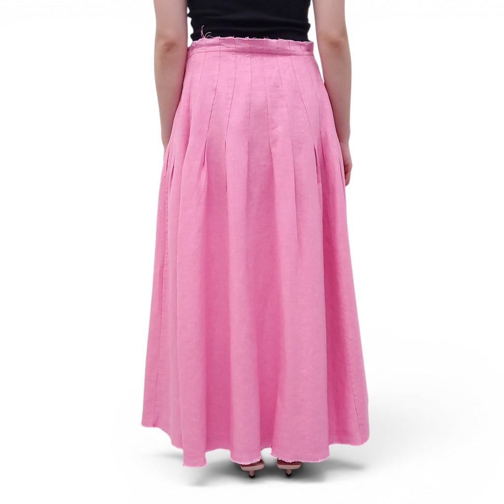AJE PINK MAXI SKIRT WITH GOLD ZIPPER DETAIL - SIZE US 10