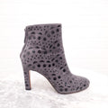 ALAÏA GREY CUT OUT SUEDE BOOTIES - SIZE 38