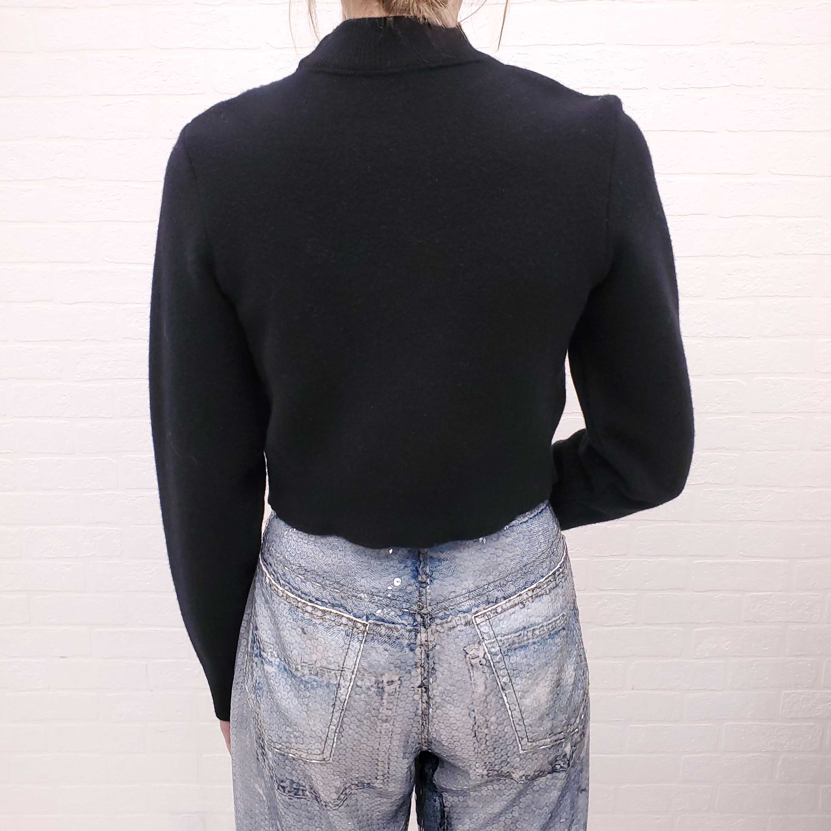 ALAIA HEART KEYHOLE SWEATER - SIZE 38