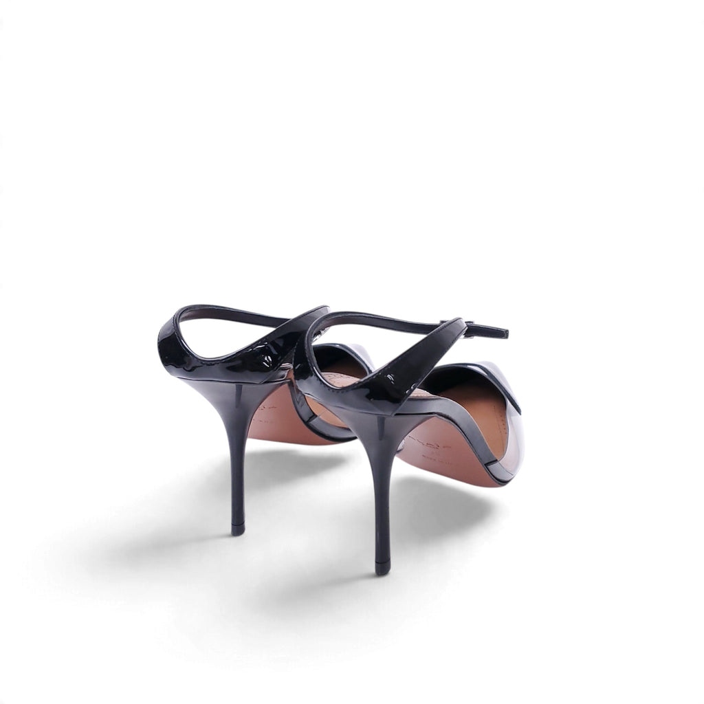 ALAÏA LE COEUR POINTED TOE SLINGBACK HEELS - SIZE 38