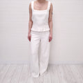 ALAÏA WHITE PANT SET - SIZE 42