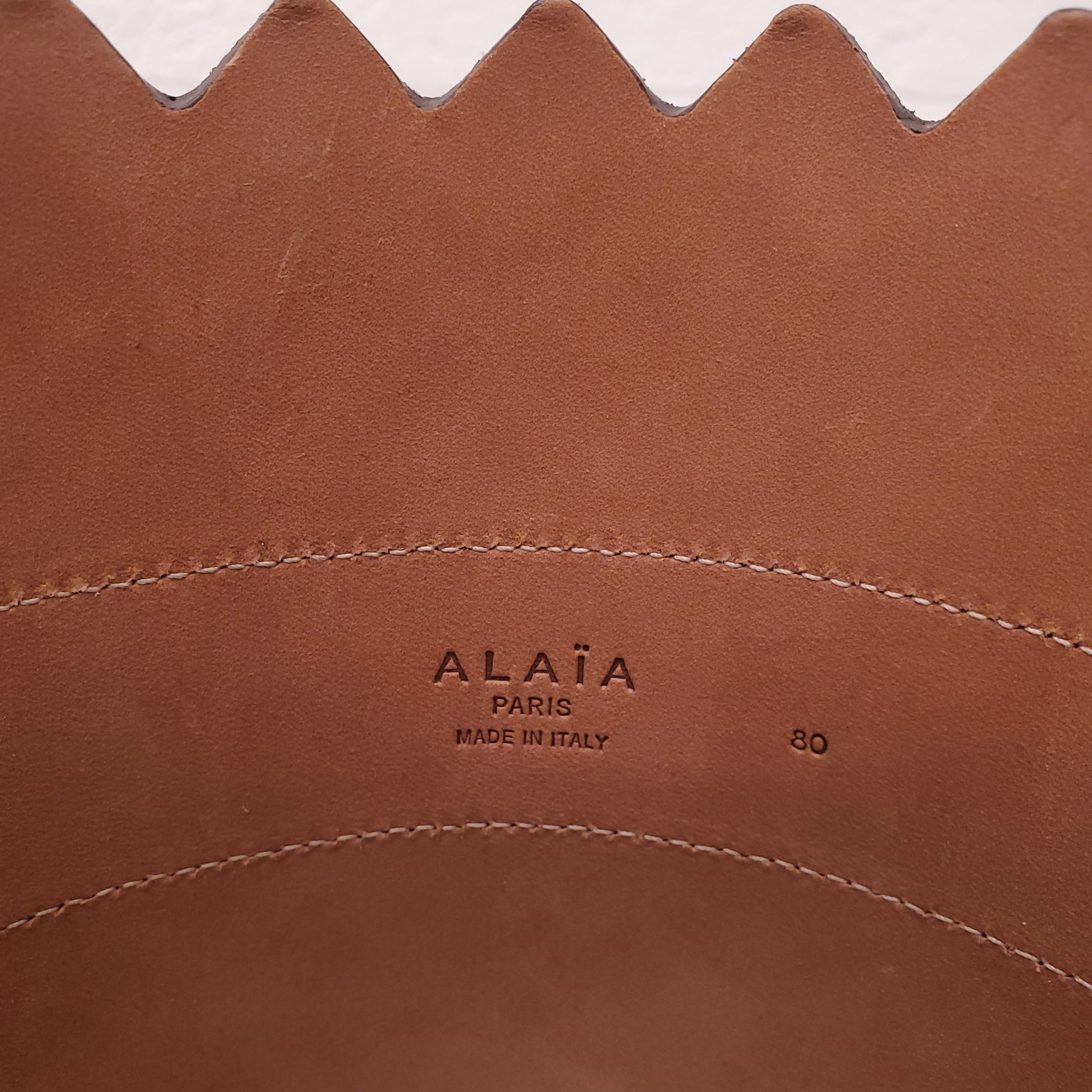 ALAÏA WIDE WAIST LEATHER BELT - SIZE 80