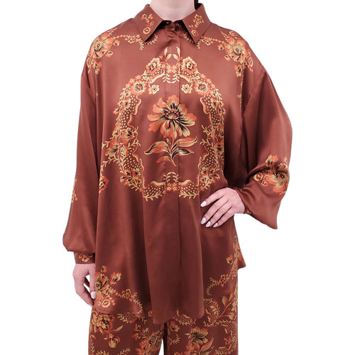 ALÉMAIS COPPER FLORAL SILK SET - SIZE 12