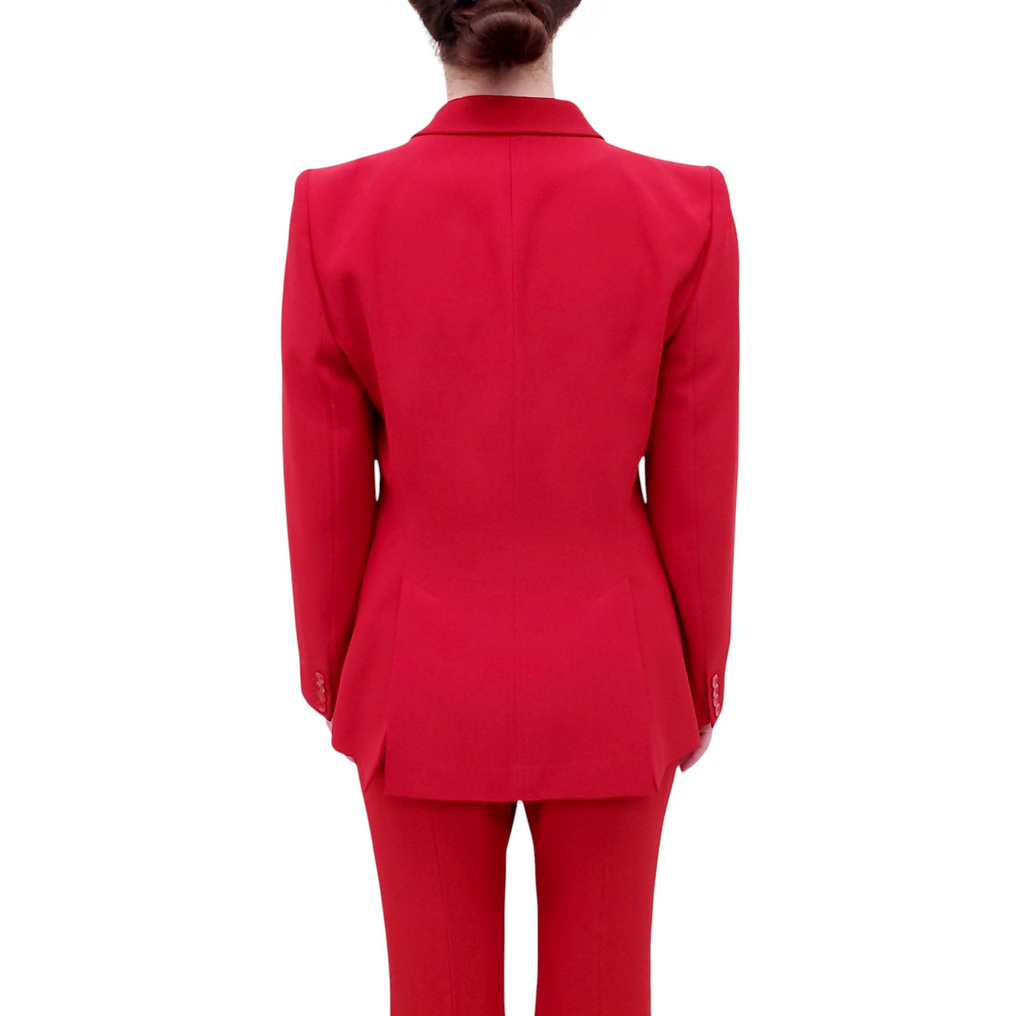 ALEXANDER MCQUEEN RED BLAZER AND PANT SET - SIZE 44