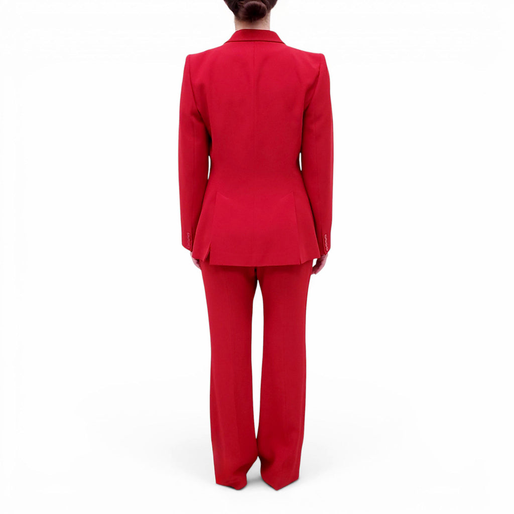 ALEXANDER MCQUEEN RED BLAZER AND PANT SET - SIZE 44