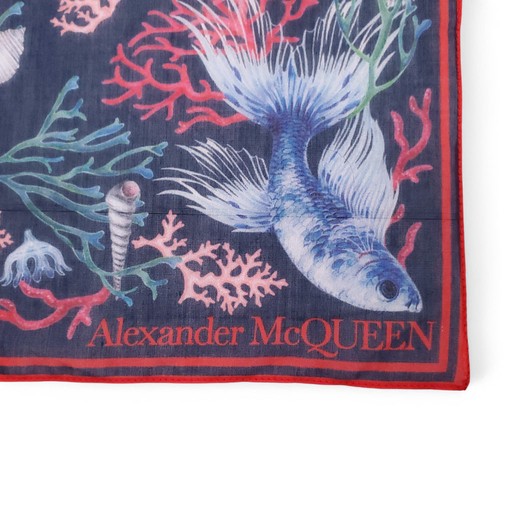 ALEXANDER MCQUEEN 'UNDER THE SEA' PATTERNED SCARF