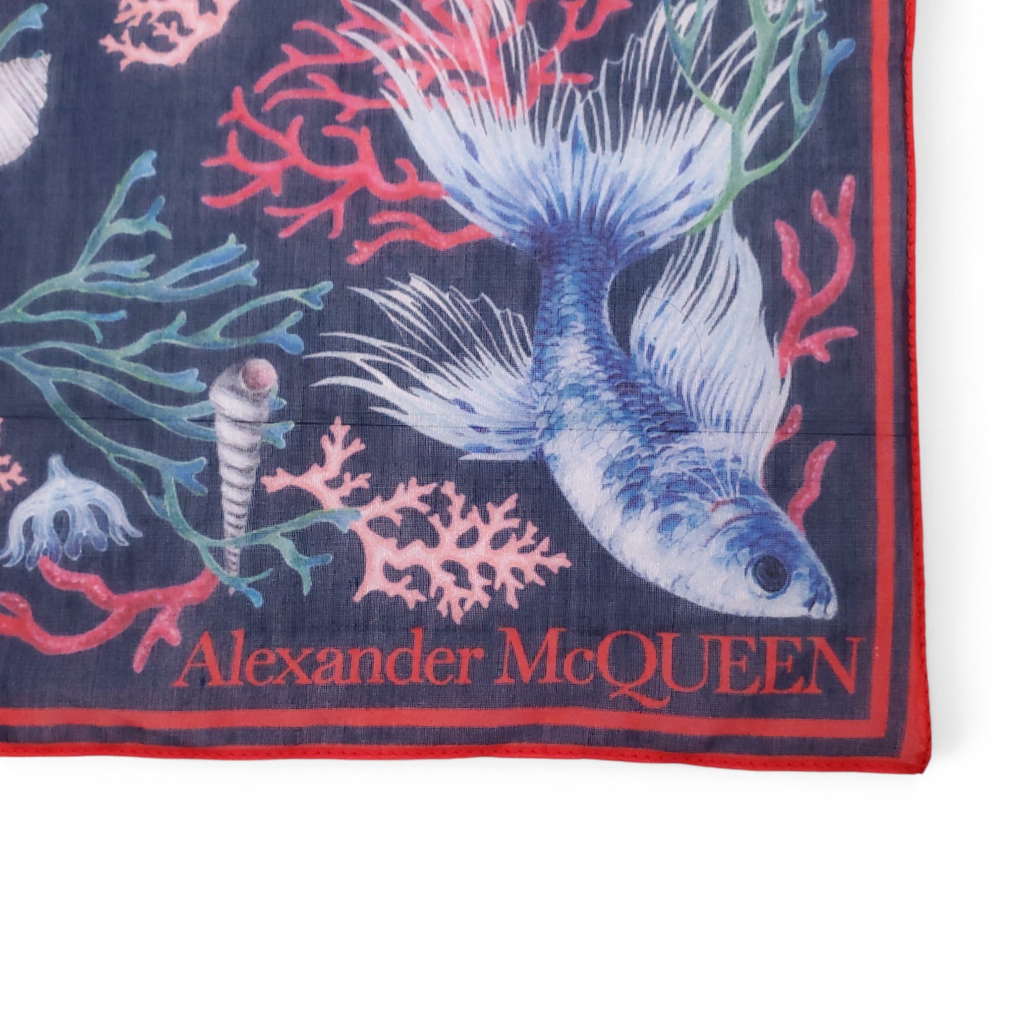 ALEXANDER MCQUEEN 'UNDER THE SEA' PATTERNED SCARF