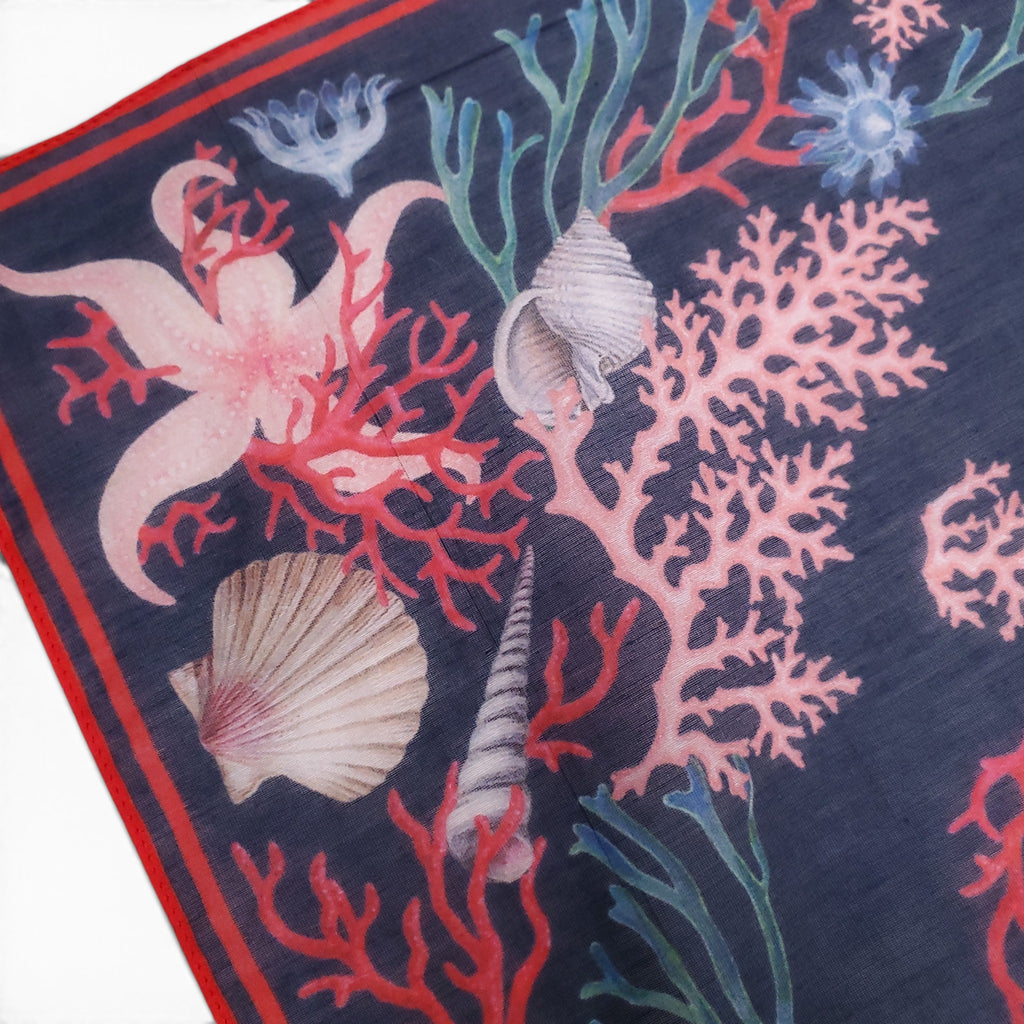 ALEXANDER MCQUEEN 'UNDER THE SEA' PATTERNED SCARF