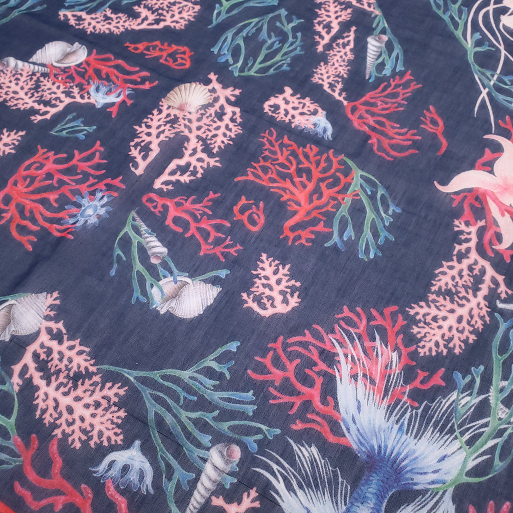 ALEXANDER MCQUEEN 'UNDER THE SEA' PATTERNED SCARF