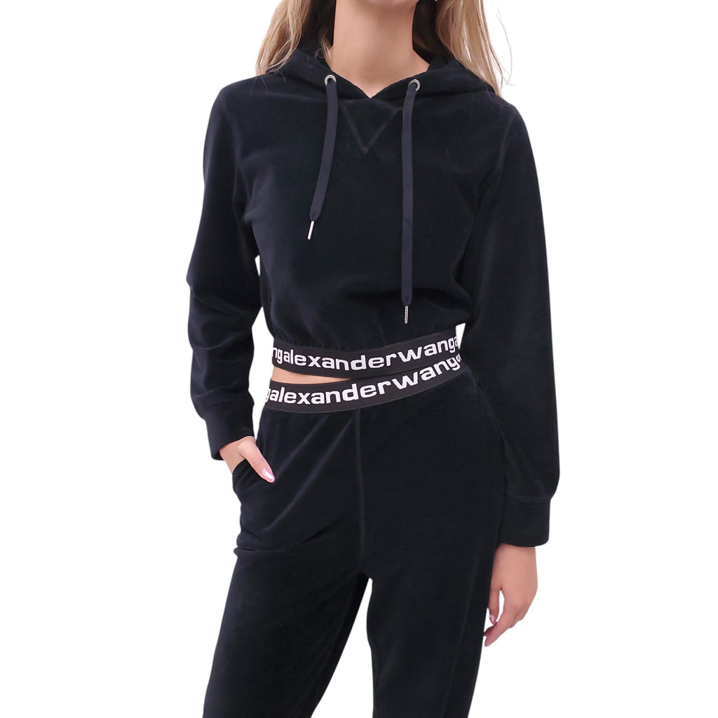 ALEXANDERWANG.T BLACK LOGO SWEATSUIT - SIZE XS