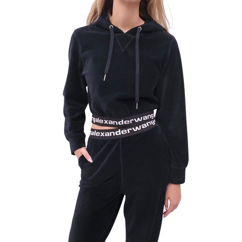 ALEXANDERWANG.T BLACK LOGO SWEATSUIT - SIZE XS