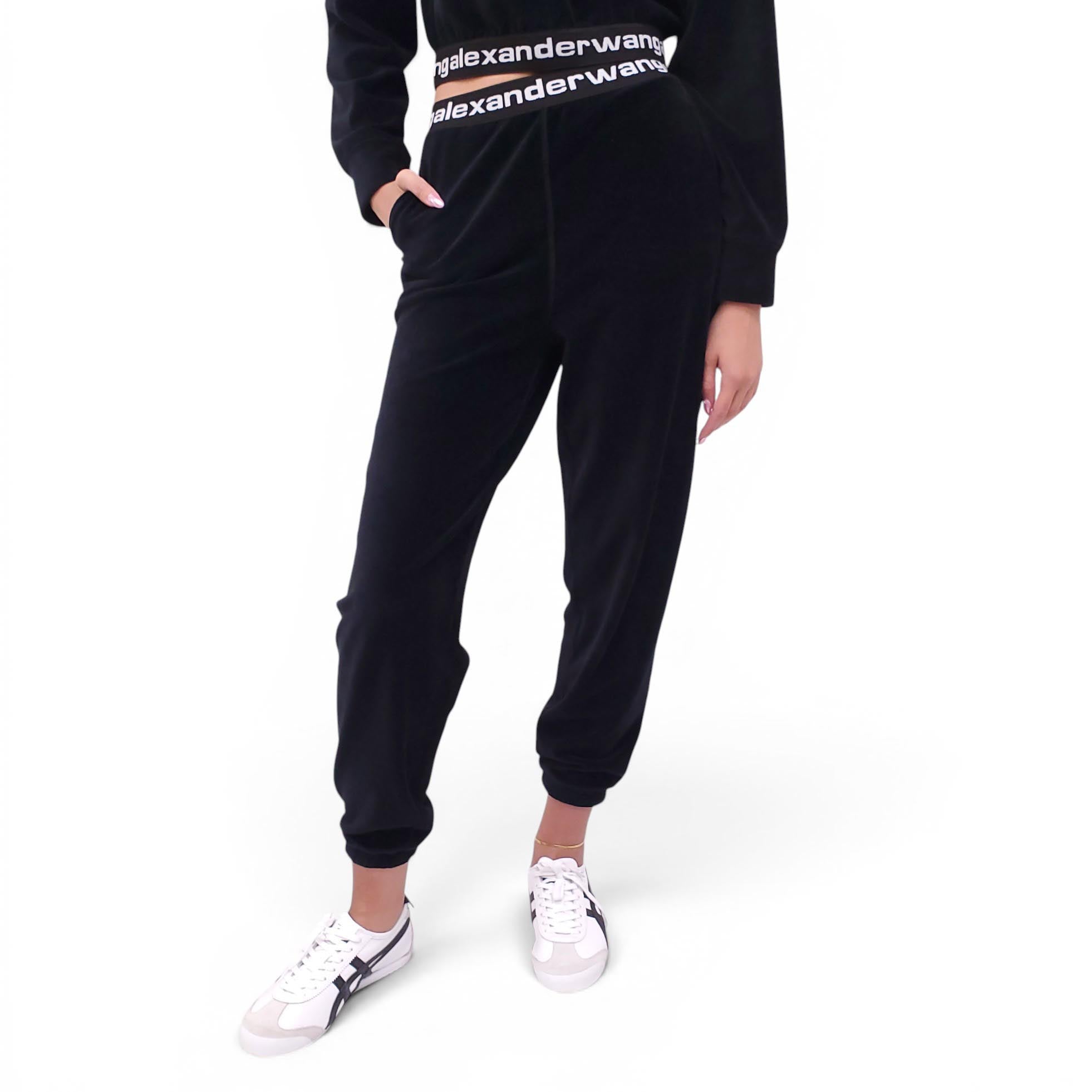 ALEXANDERWANG.T BLACK LOGO SWEATSUIT - SIZE XS