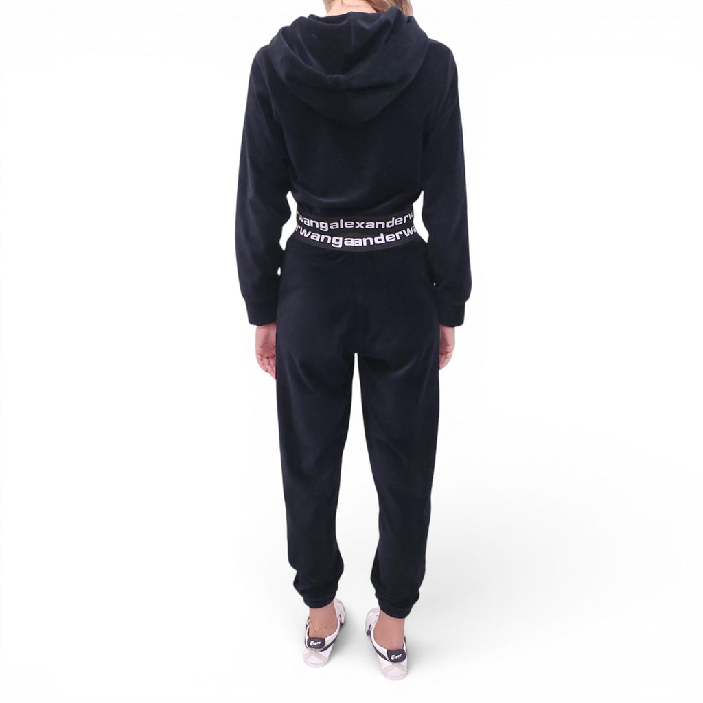 ALEXANDERWANG.T BLACK LOGO SWEATSUIT - SIZE XS