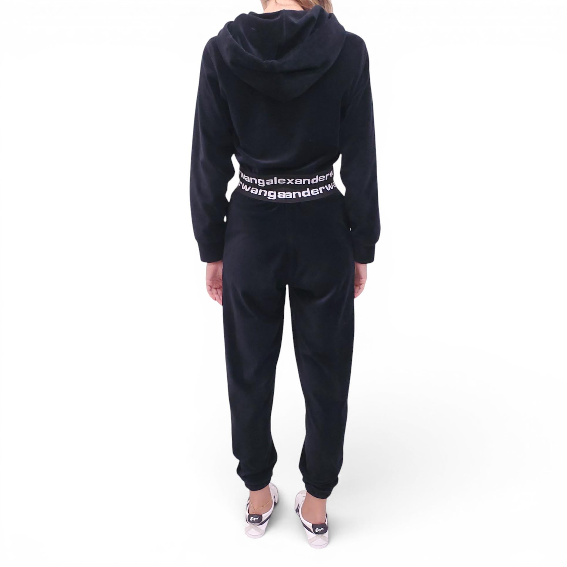 ALEXANDERWANG.T BLACK LOGO SWEATSUIT - SIZE XS