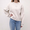 ALEXANDERWANG.T ICE GREY PUFF PAINT LOGO CREWNECK SWEATER - SIZE M