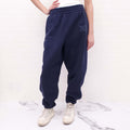 ALEXANDERWANG.T NAVY SPARKLE PUFF LOGO SWEATPANTS - SIZE XL