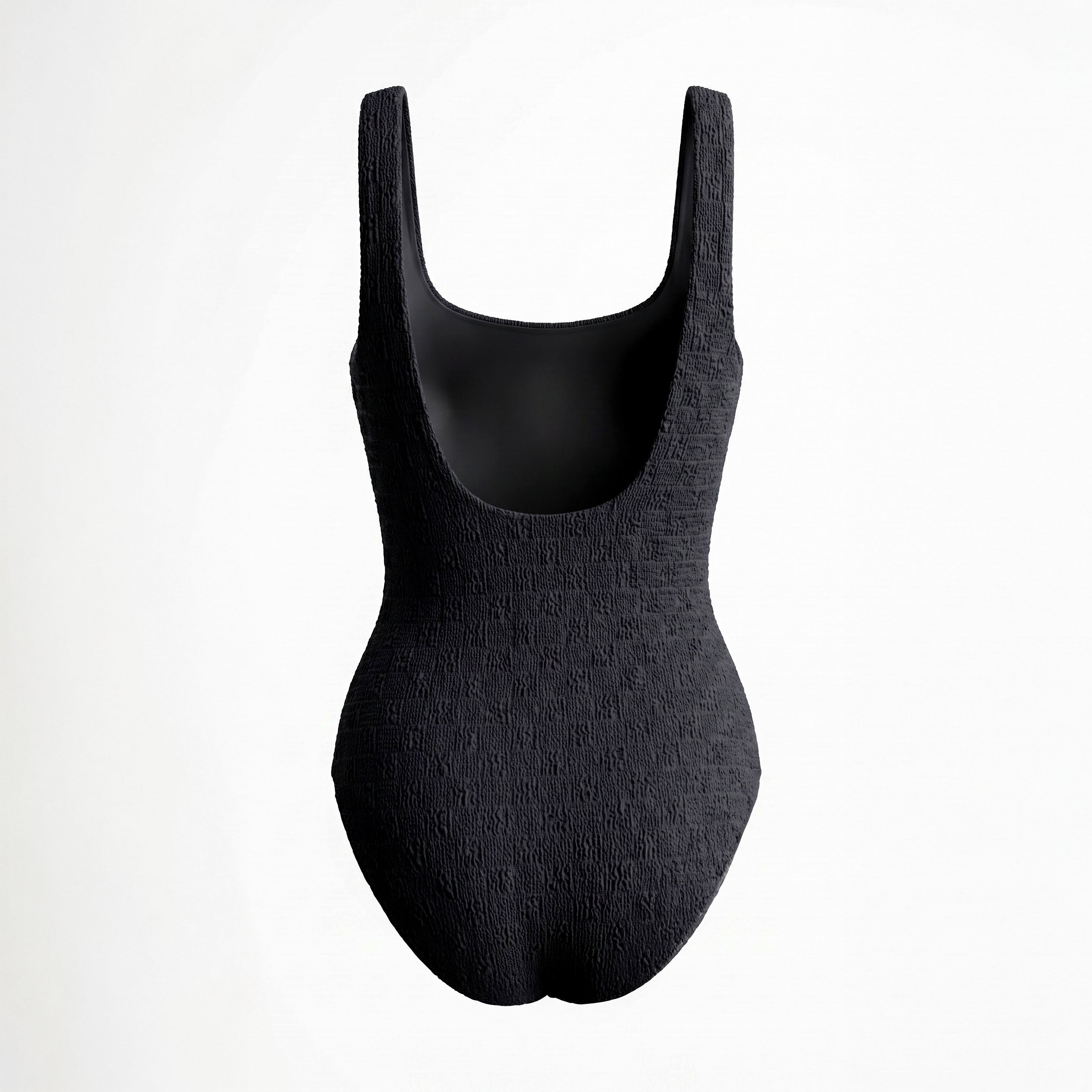 ALEXANDER WANG BLACK LOGO ONE-PIECE SWIMSUIT